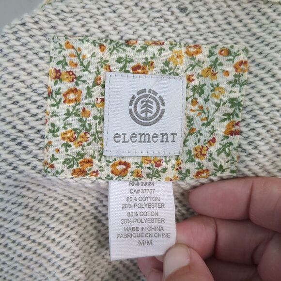 ELEMENT Heather Gray Acrylic Knit Cardigan Sweater Aztec open front medium - Picture 3 of 3